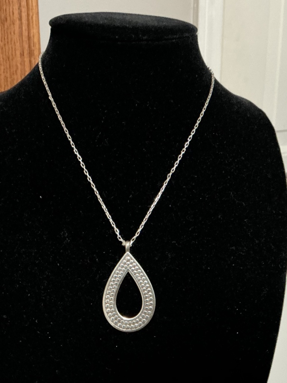 Brighton Pebble Open Teardrop Necklace
